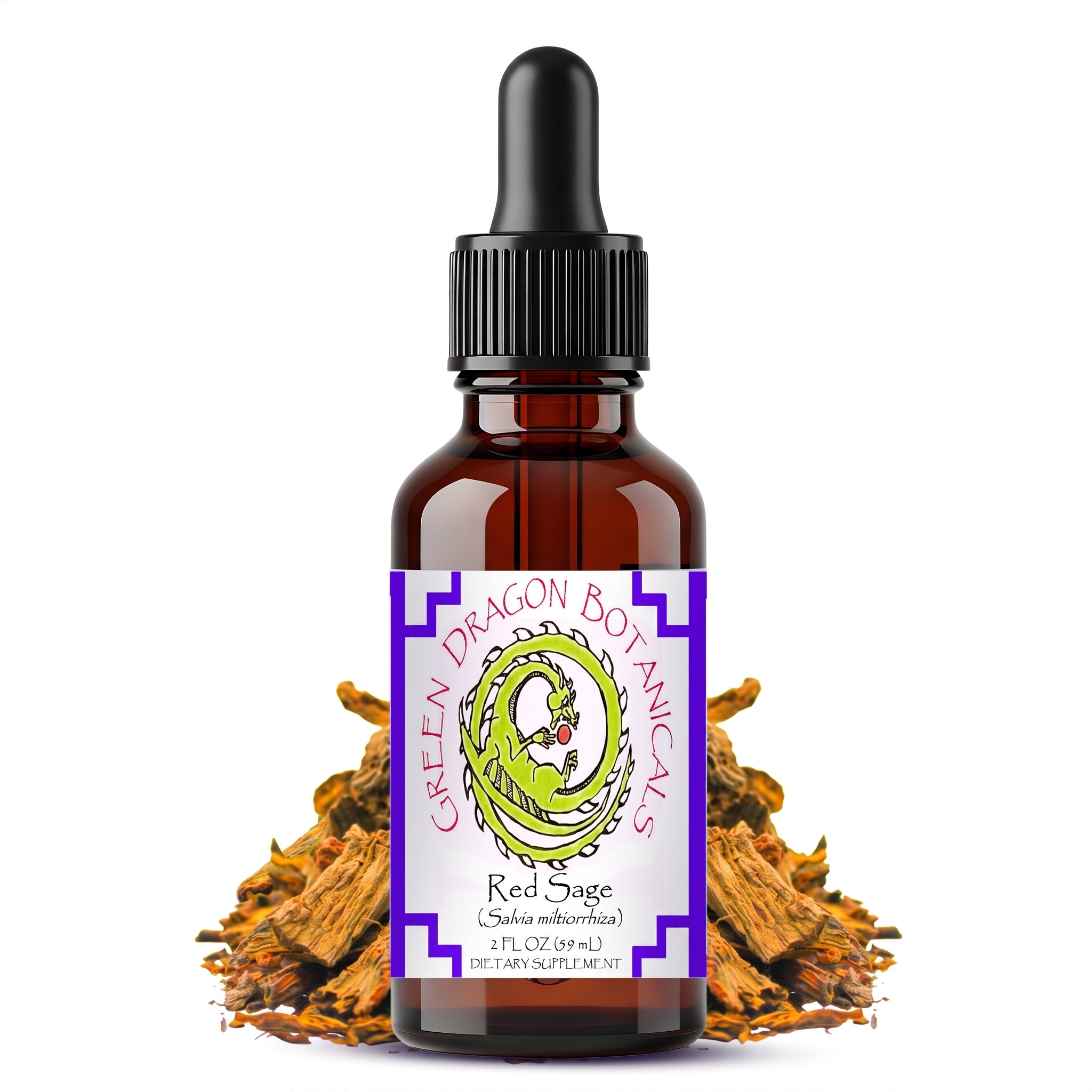 Red Sage Root Extract Tincture - Danshen Salvia Miltiorrhiza