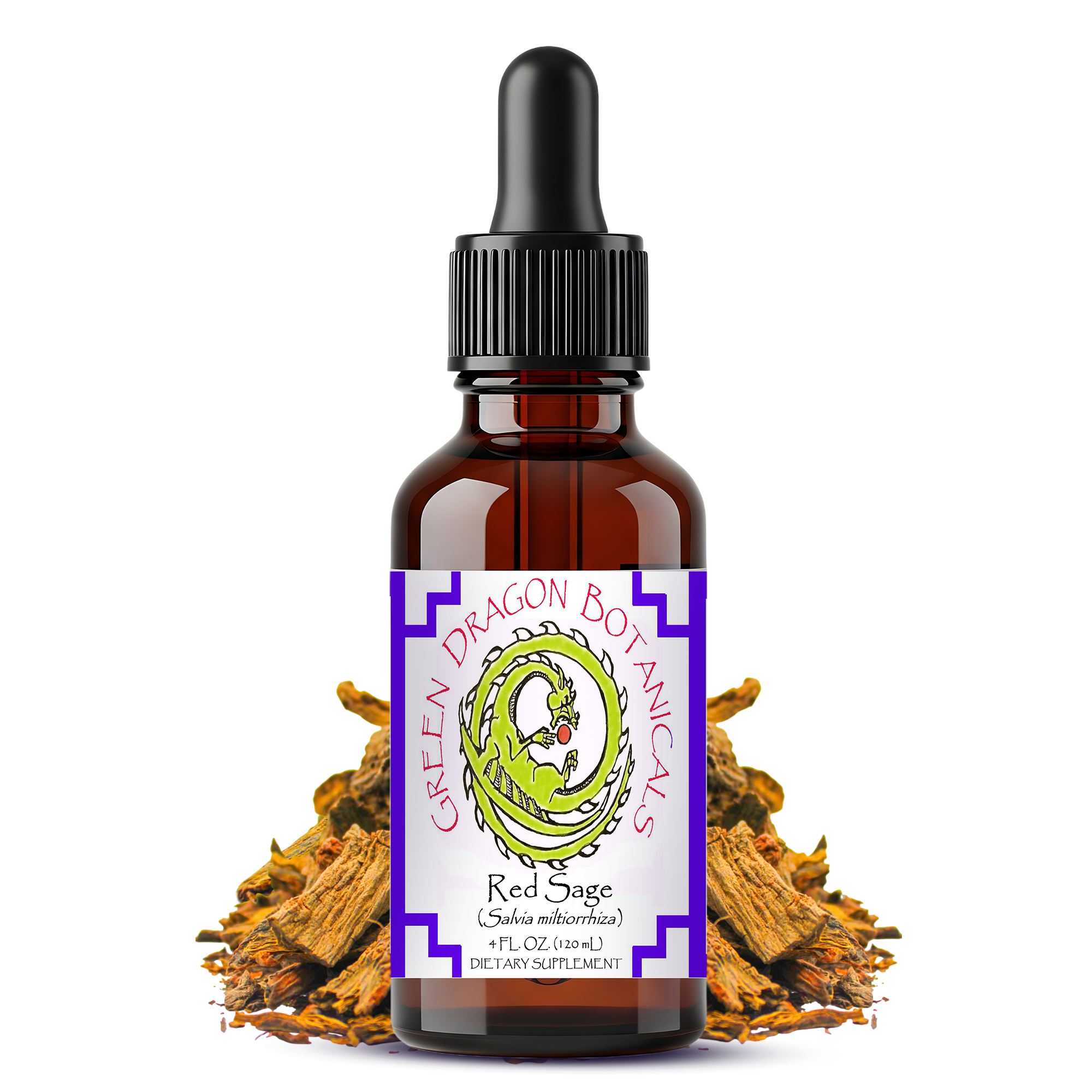 Red Sage Root Extract Tincture - Danshen Salvia Miltiorrhiza