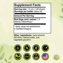 Load image into Gallery viewer, Red Sage Root Extract Tincture - Danshen Salvia Miltiorrhiza