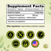 Load image into Gallery viewer, Japanese Knotweed Root  | 100 Capsules 500mg | Natural Resveratrol Supplement