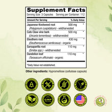 Load image into Gallery viewer, LB TONIC Protocol | 336 Capsules 550mg - Eleuthero, Japanese Knotweed &amp; Cat’s Claw Herbal Blend